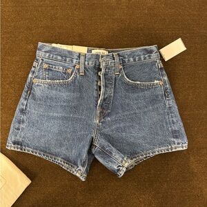 NWT Agolde Parker High-Rise Denim Shorts